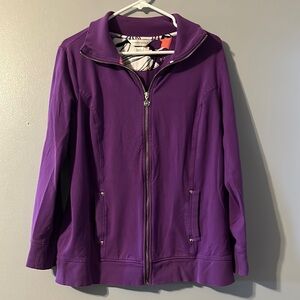 Christopher & Banks Vibrant Purple Utility Jacket Size Large